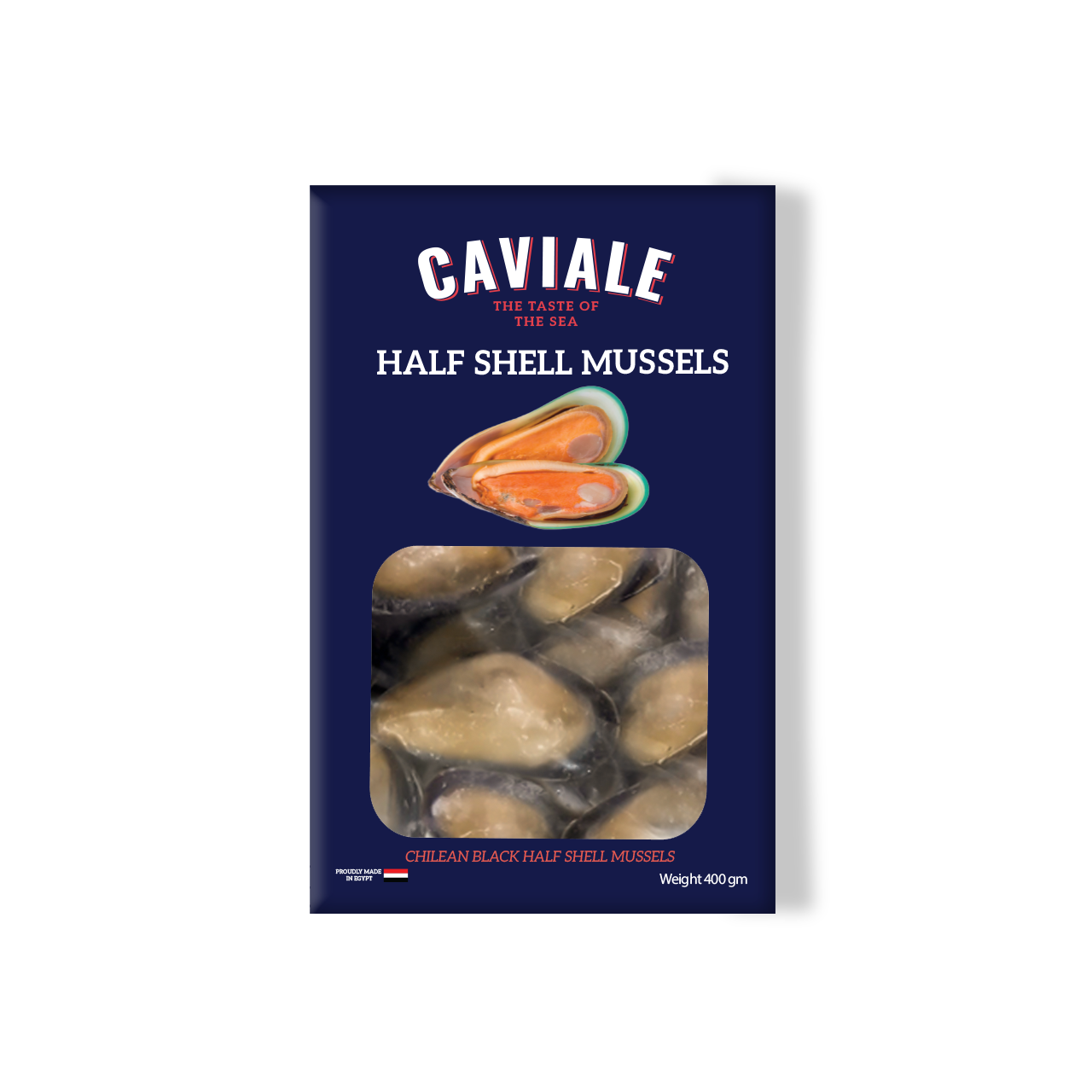 half shell mussels