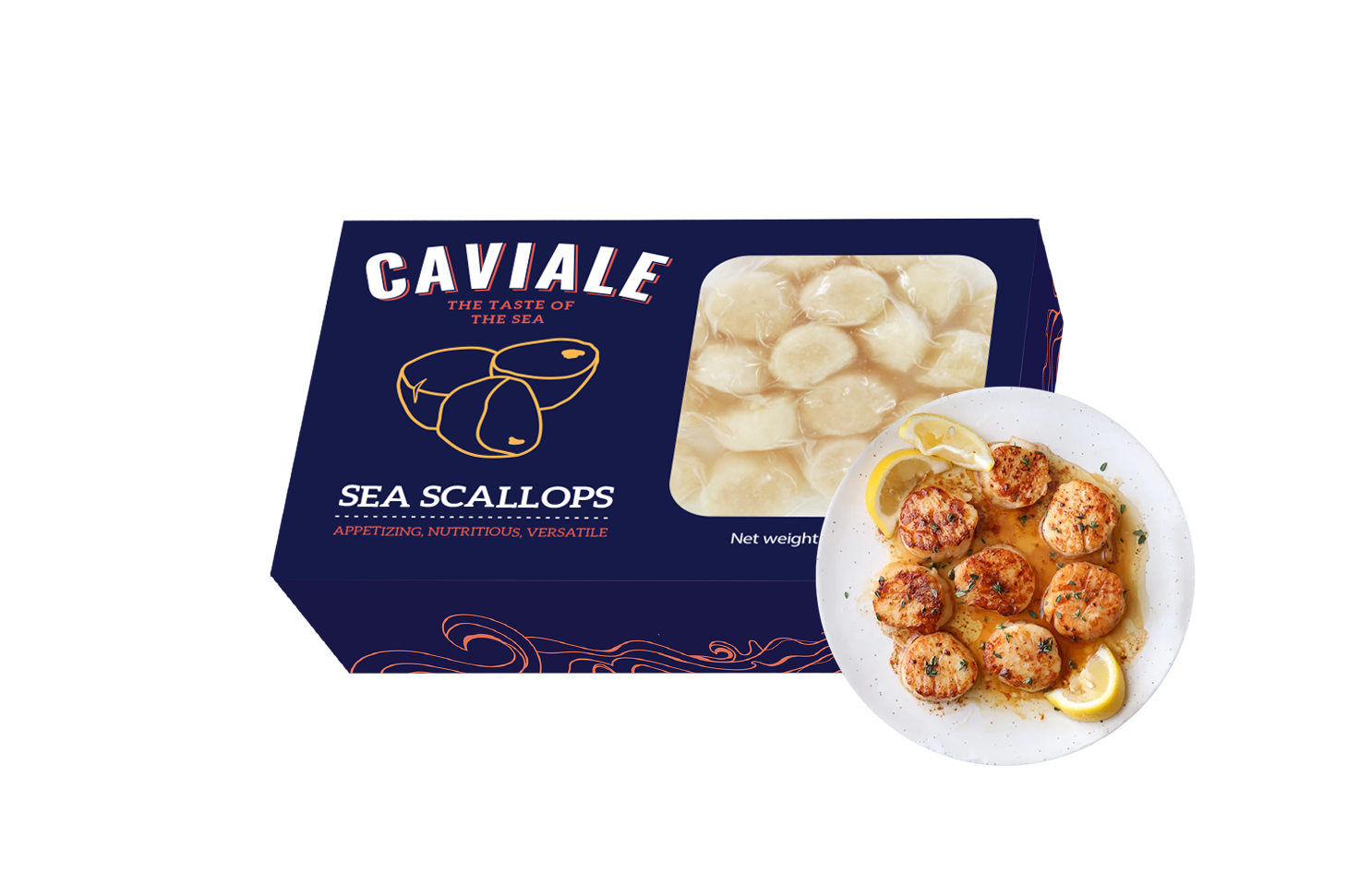 Caviale Sea Scallops 300gm - Image 2