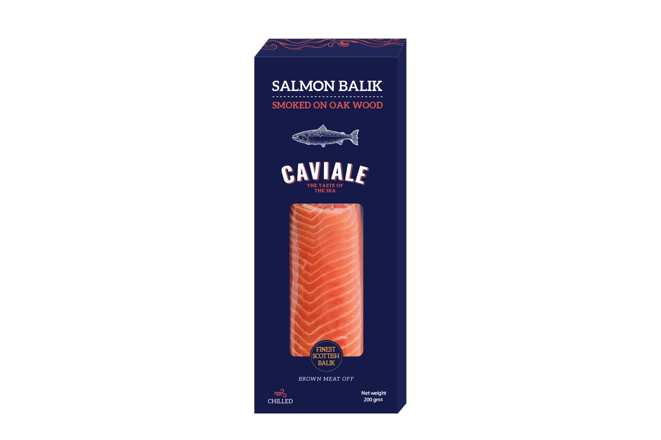 chilled balik smoked salmon