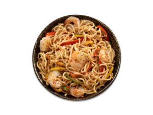 Egg noodles shrimp