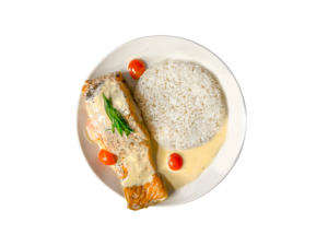 Grilled salmon fillet